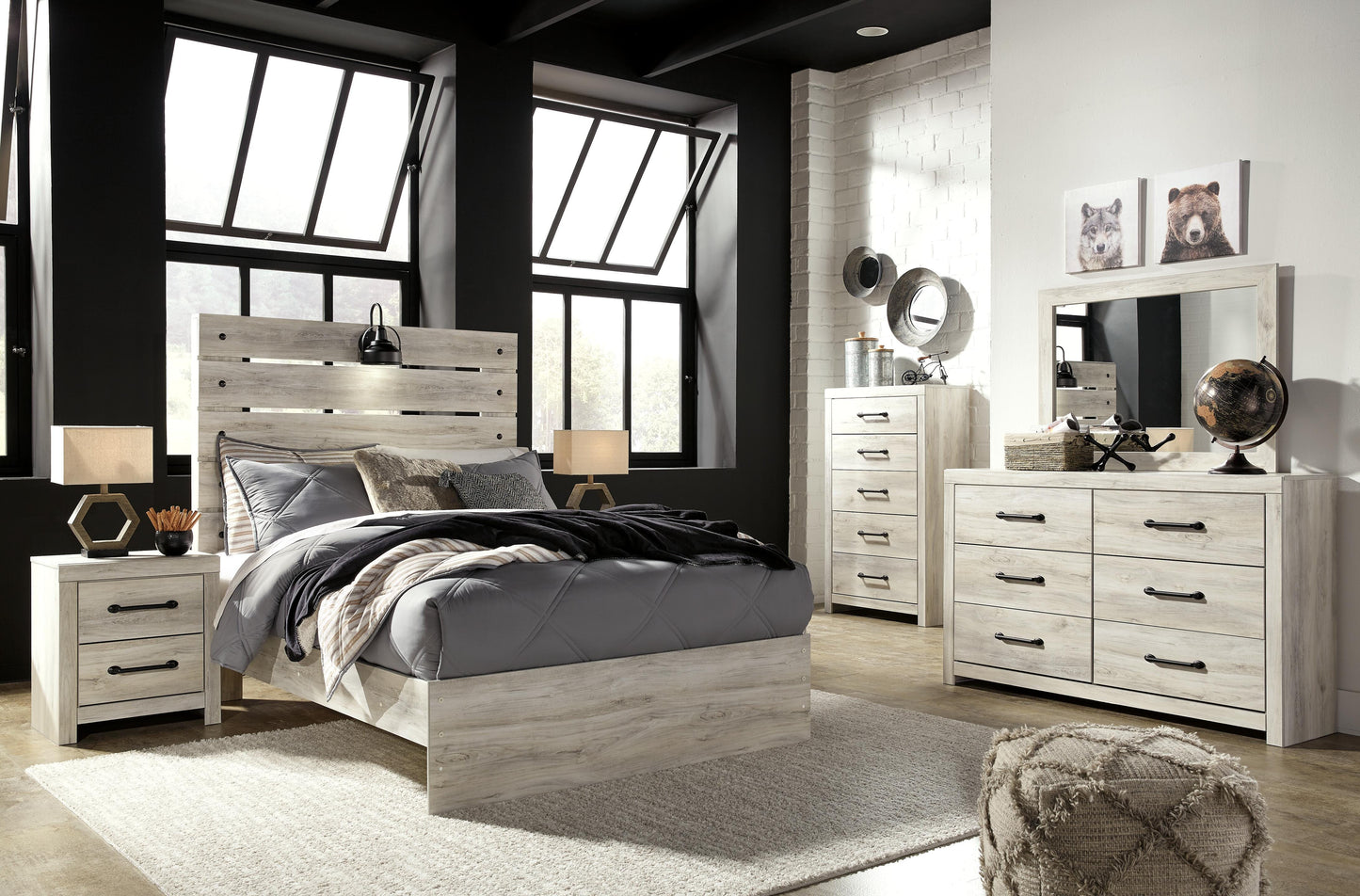 Ashley Cambeck Whitewash Full Panel Bed
