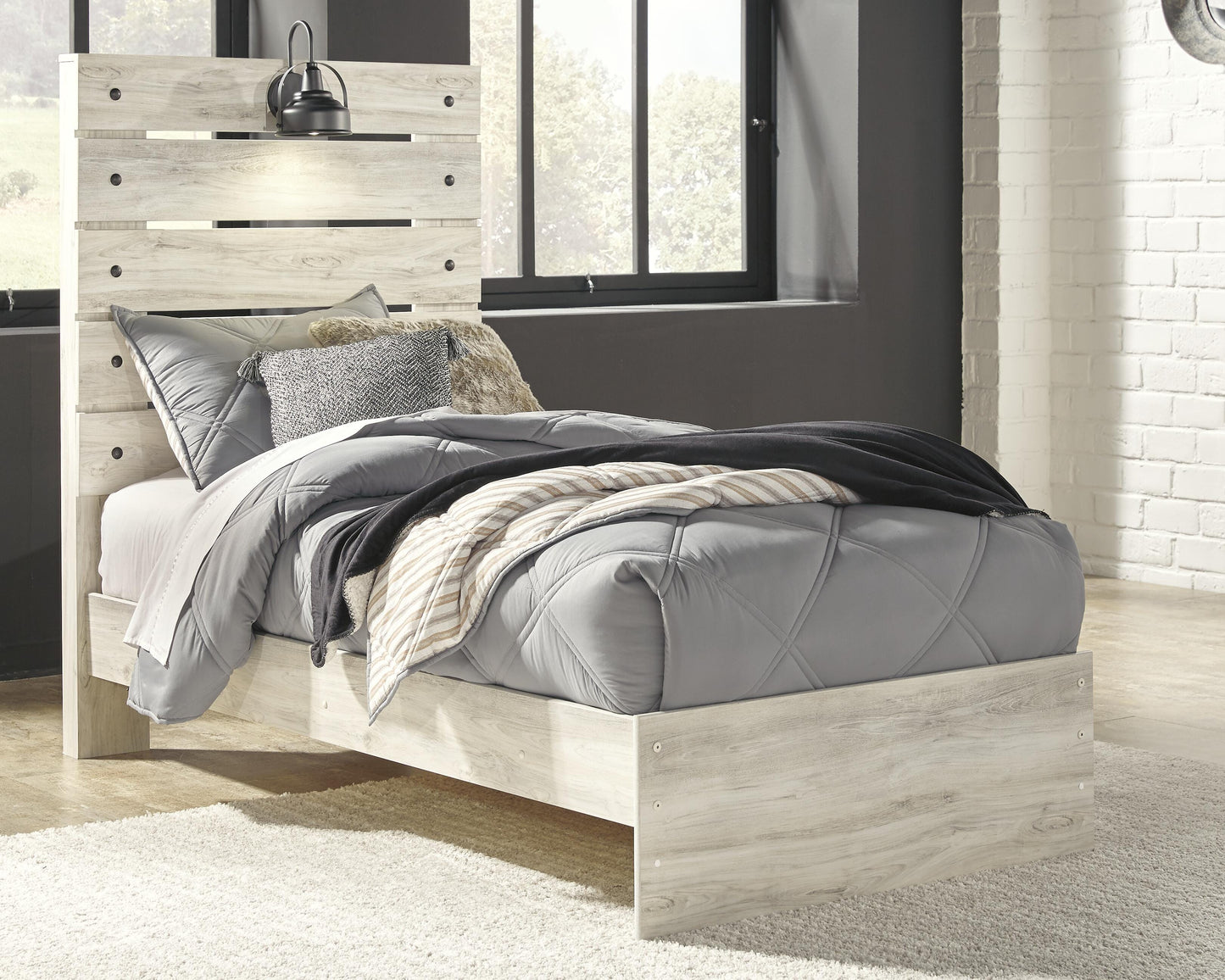 Ashley Cambeck Whitewash Twin Panel Bed