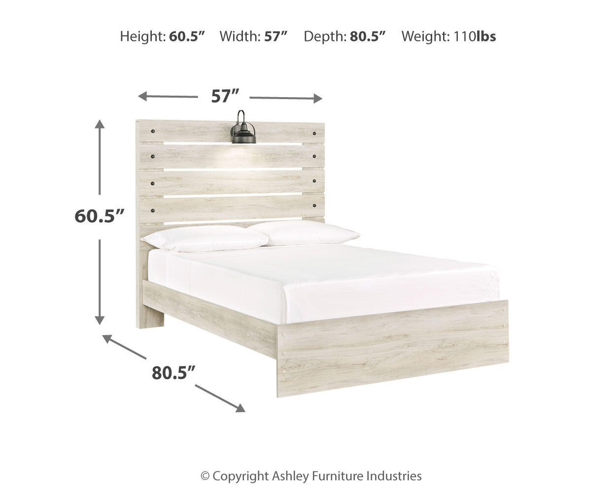 Ashley Cambeck Whitewash Full Panel Bed