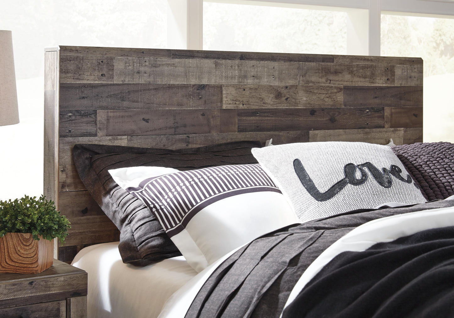 Benchcraft Derekson Multi Gray Full Panel Headboard