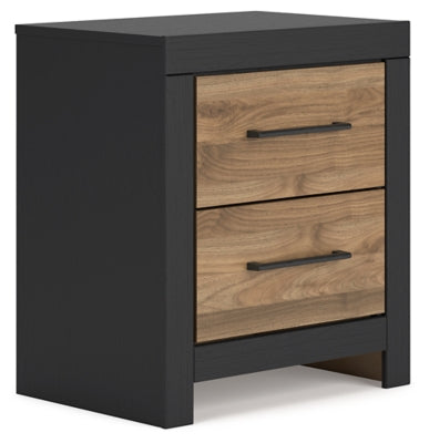 Ashley Vertani Black Honey Brown Nightstand