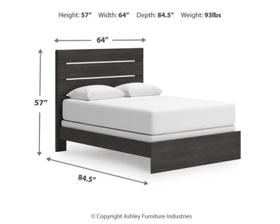 Ashley Delmorta Dark Gray Queen Panel Bed