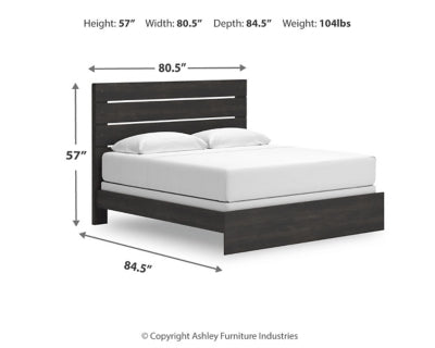 Ashley Delmorta Dark Gray King Panel Bed