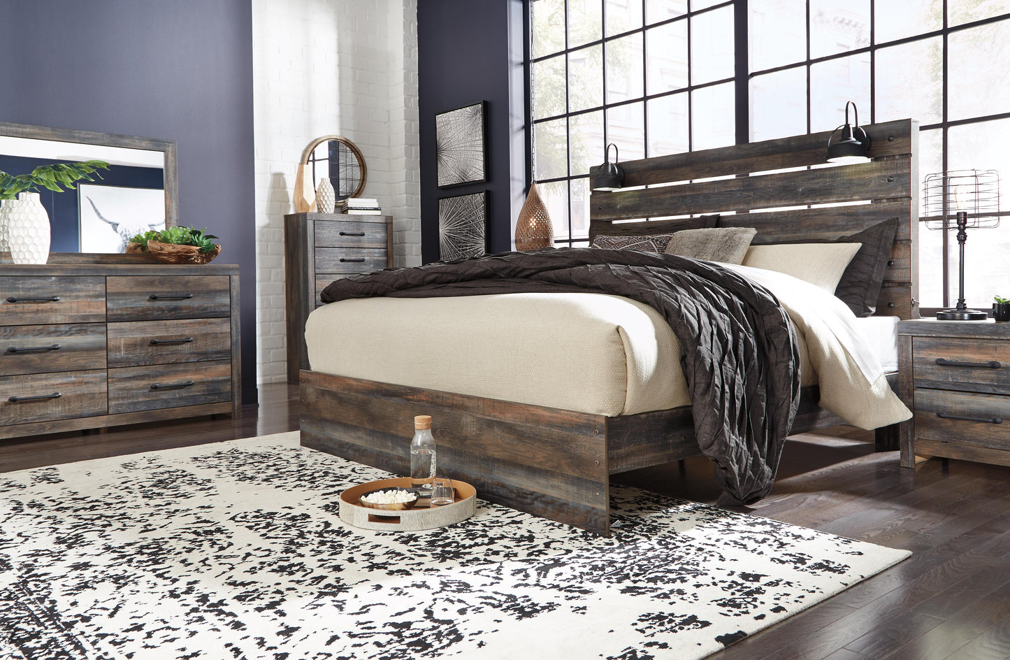 Ashley Drystan Multi King Panel Bed