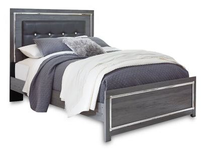 Ashley Lodanna Gray Queen Upholstered Panel Bed