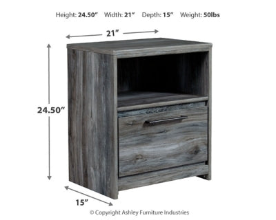 Ashley Baystorm Gray Nightstand