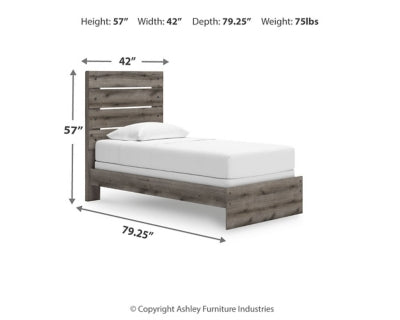 Ashley Urbanoore Brown Gray Twin Panel Bed