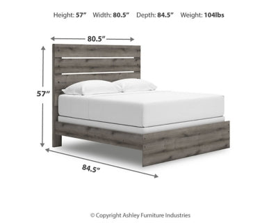 Ashley Urbanoore Brown Gray King Panel Bed