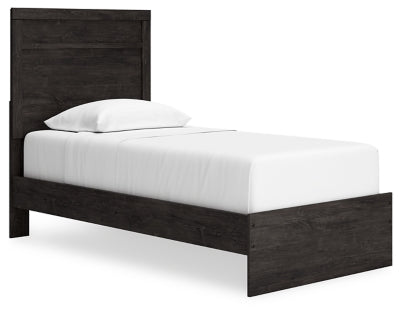 Ashley Belachime Charcoal Twin Panel Bed