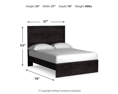 Ashley Belachime Charcoal Full Panel Bed