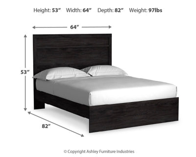 Ashley Belachime Charcoal Queen Panel Bed
