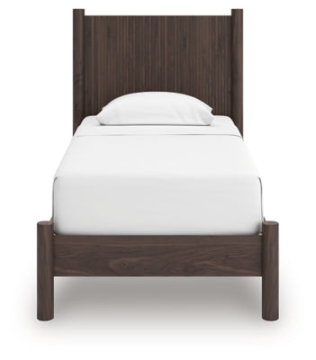 Ashley Cadmori Brown Twin Panel Platform Bed