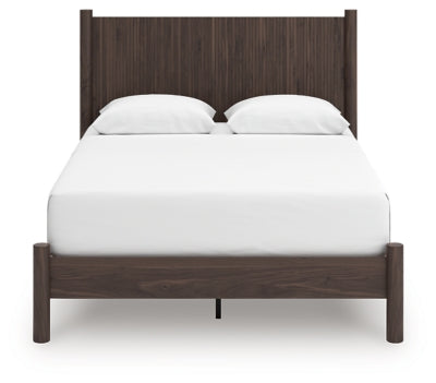 Ashley Cadmori Brown Queen Panel Platform Bed