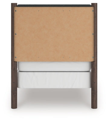 Ashley Cadmori Brown Twin Upholstered Panel Bed