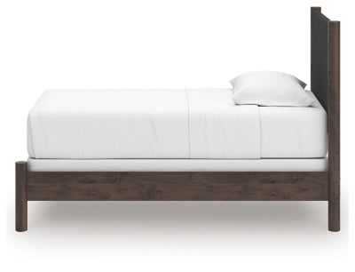 Ashley Cadmori Brown Twin Upholstered Panel Bed