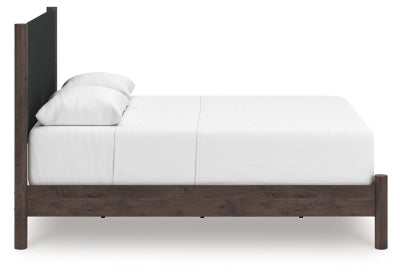Ashley Cadmori Brown Queen Upholstered Panel Bed