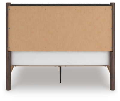 Ashley Cadmori Brown Queen Upholstered Panel Platform Bed