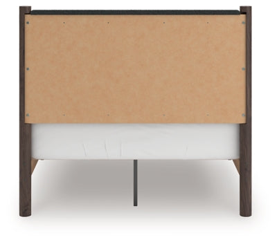 Ashley Cadmori Brown Full Upholstered Panel Platform Bed