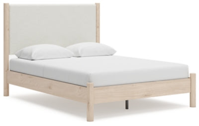 Ashley Cadmori Two-tone Queen Upholstered Panel Bed