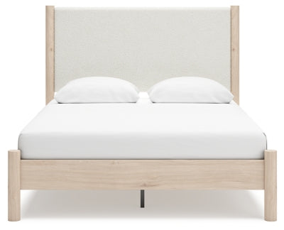 Ashley Cadmori Two-tone Queen Upholstered Panel Bed