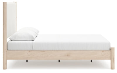 Ashley Cadmori Two-tone Queen Upholstered Panel Bed