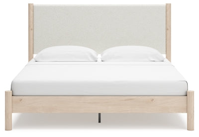 Ashley Cadmori Two-tone King Upholstered Panel Bed