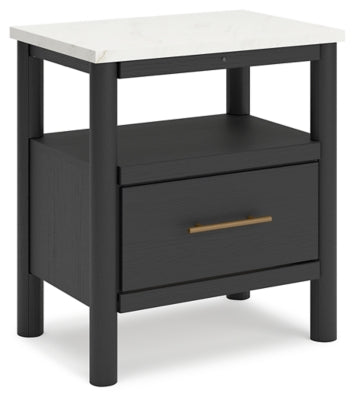 Ashley Cadmori Black White Nightstand