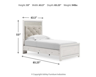 Ashley Altyra White Twin Panel Bed