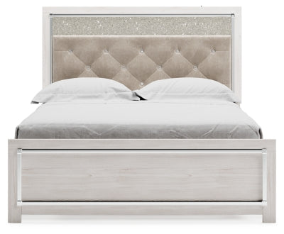 Ashley Altyra White Queen Platform Panel Bed