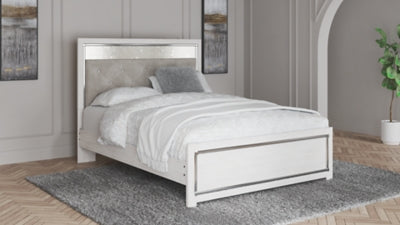Ashley Altyra White Queen Platform Panel Bed
