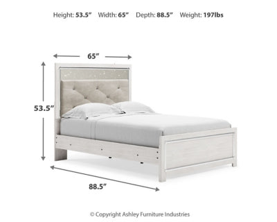 Ashley Altyra White Full Panel Bed