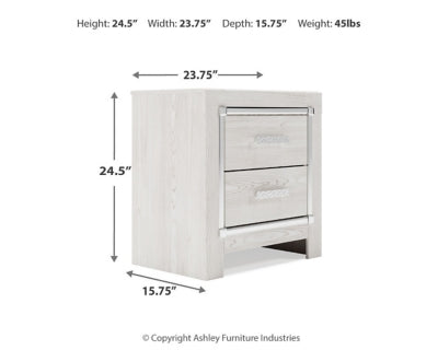 Ashley Altyra White Nightstand