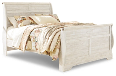 Ashley Willowton Whitewash Queen Sleigh Bed