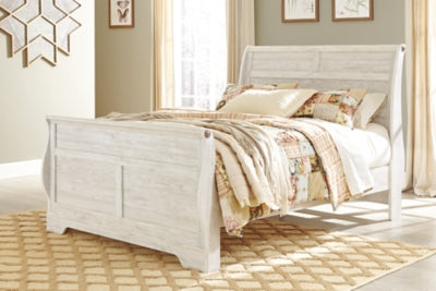 Ashley Willowton Whitewash Queen Sleigh Bed