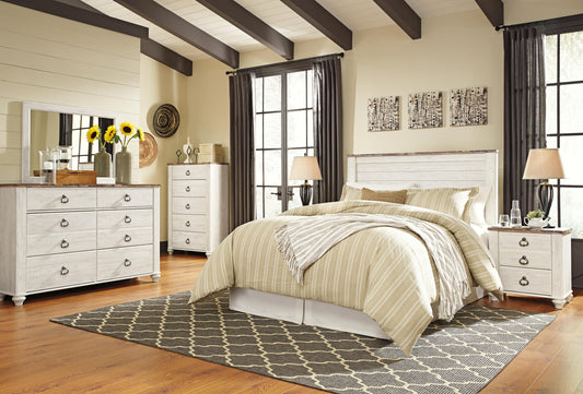 Ashley Willowton Whitewash Queen Panel Headboard