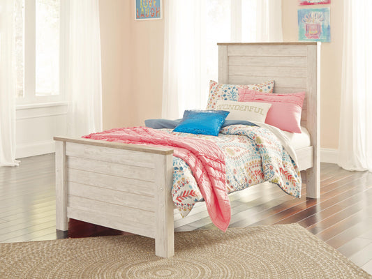 Ashley Willowton Whitewash Twin Panel Bed