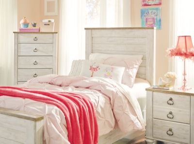 Ashley Willowton Whitewash Twin Panel Bed
