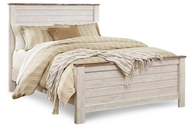 Ashley Willowton Whitewash Queen Panel Bed