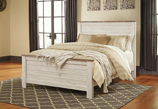 Ashley Willowton Whitewash Queen Panel Headboard