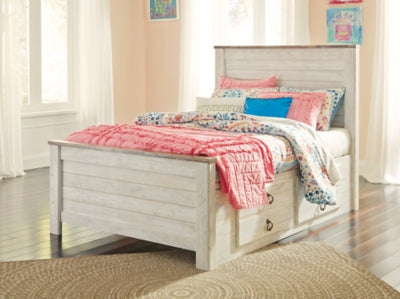 Ashley Willowton Whitewash Full Panel Headboard