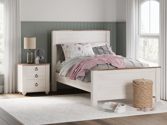 Ashley Willowton Whitewash Full Panel Bed