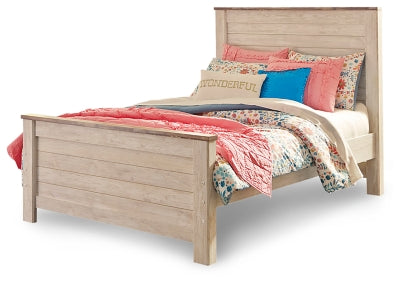 Ashley Willowton Whitewash Full Panel Bed