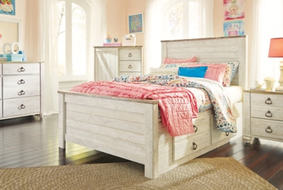 Ashley Willowton Whitewash Full Panel Headboard