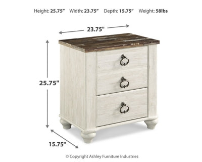 Ashley Willowton Whitewash Nightstand