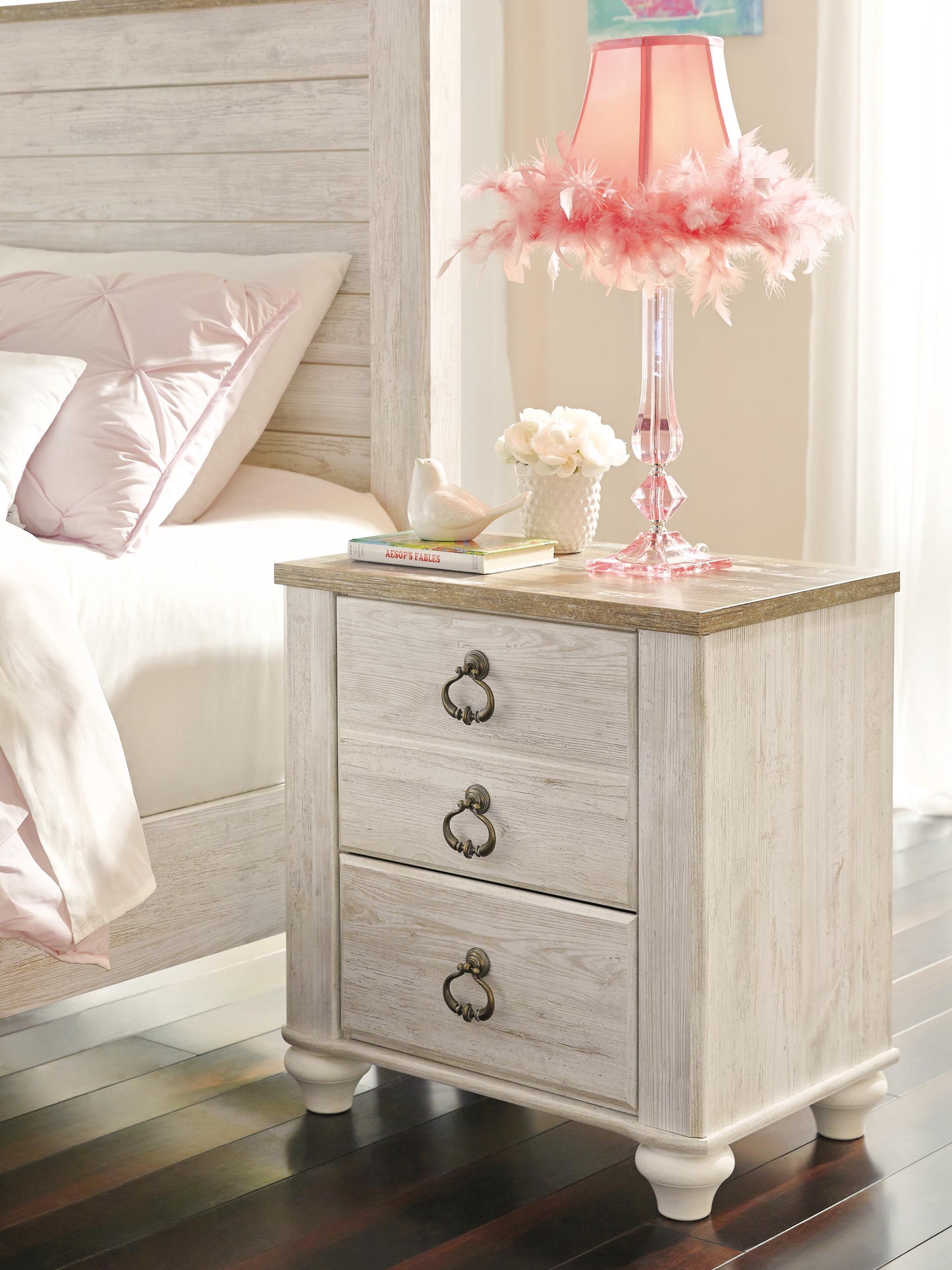 Ashley Willowton Whitewash Nightstand