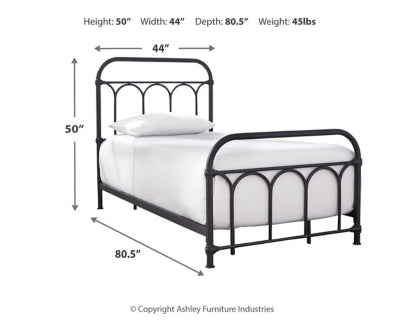 Ashley Nashburg Black Twin Metal Bed