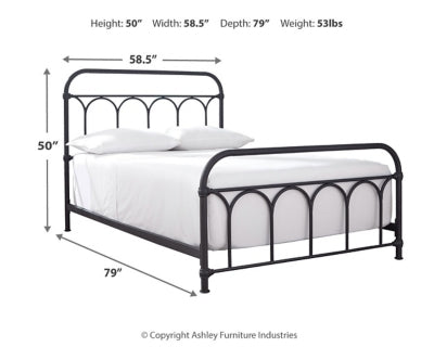 Ashley Nashburg Black Full Metal Bed