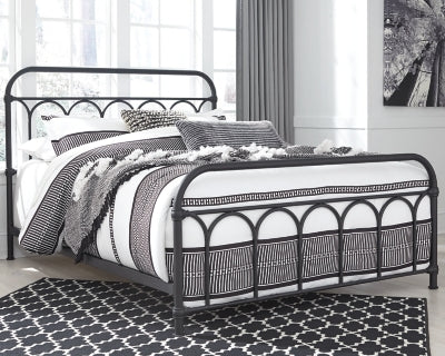 Ashley Nashburg Black Queen Metal Bed