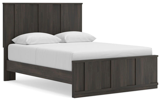 Ashley Jadiston Dark Brown Queen Panel Platform Bed