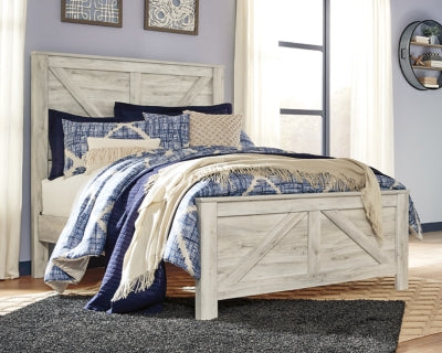 Ashley Bellaby Whitewash Queen Crossbuck Panel Bed